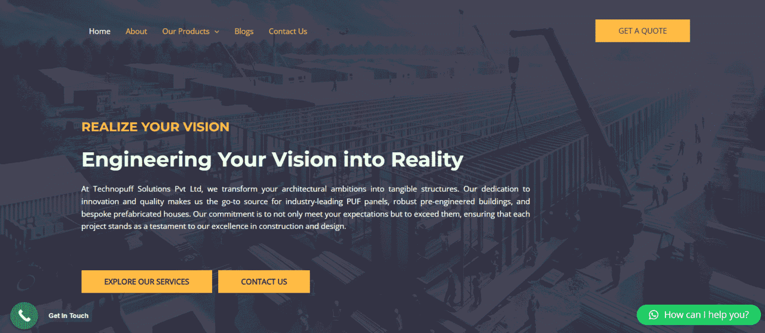 manufacturing website design​