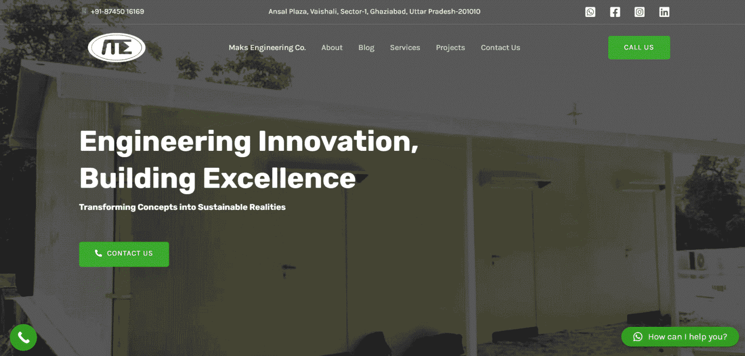 Engineering & Industrial Solutions website design​