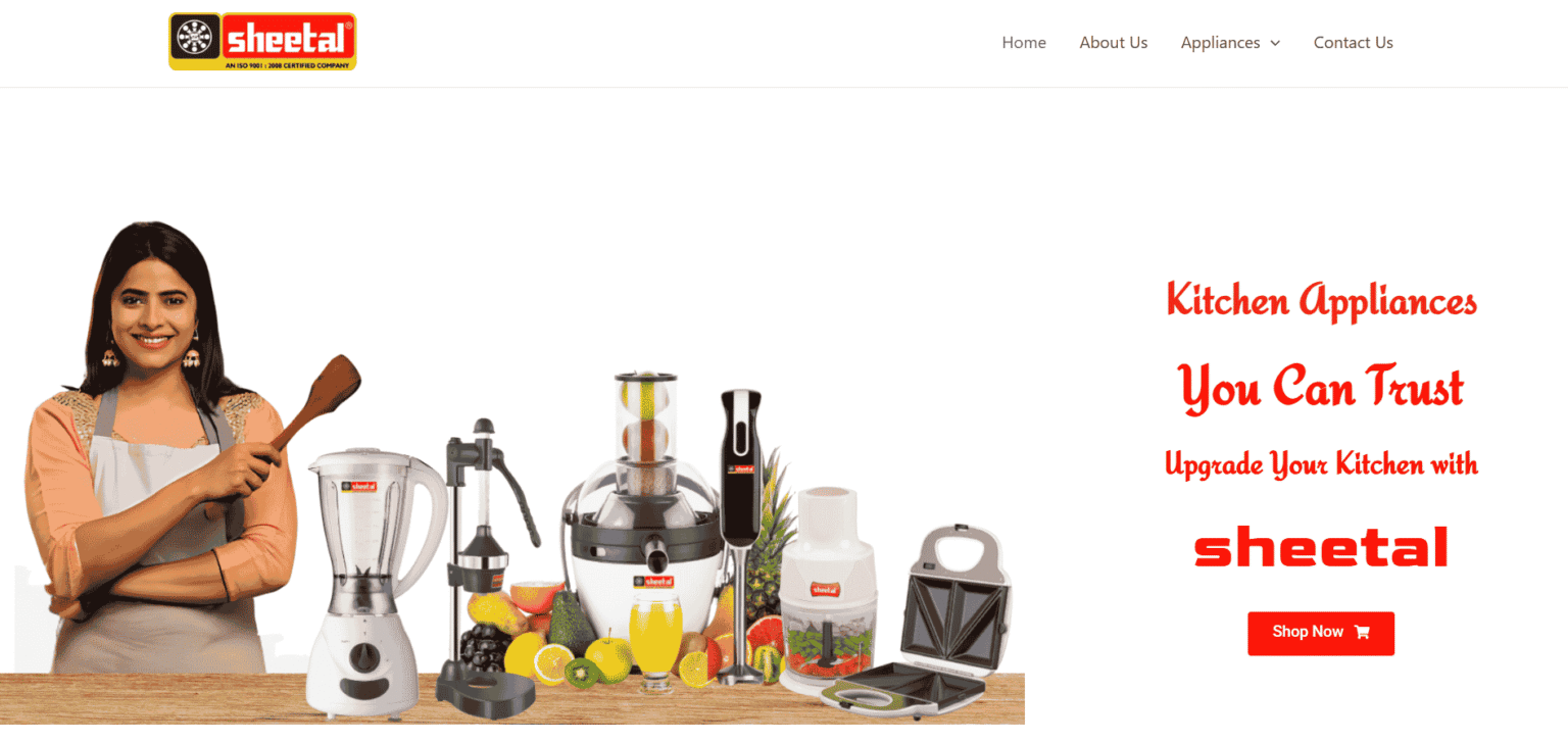 Consumer Electronics & Kitchen Appliances website design
