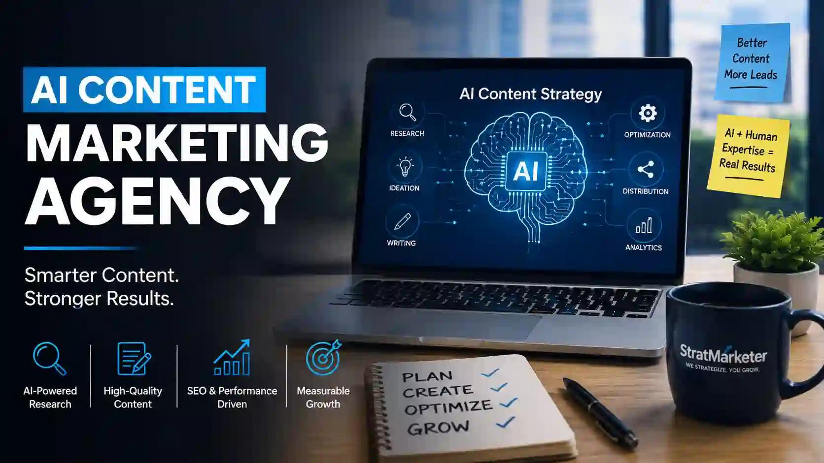 AI Content Marketing Agency for Smarter Content Strategy | StratMarketer